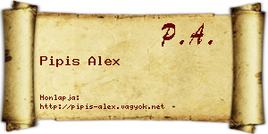 Pipis Alex névjegykártya